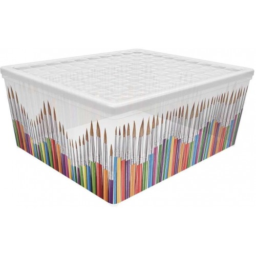 CURVER Úložný box ŠTĚTCE, 17 x 40 x 34 cm, 18,5L, transparentní, 03002-C33