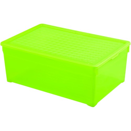 CURVER Úložný box Textile, 59,6 x 39,4 x 23 cm, 45 l, transparentní zelená, 03008-512