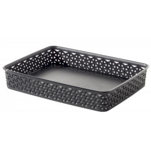 CURVER Košík na pečivo RATTAN Y STYLE A4, 6 x 26,2 x 35,8 cm, černý, 00095-101 CURVER Košík na pečivo RATTAN Y STYLE A4, 6 x 26,2 x 35,8 cm, černý, 00095-101