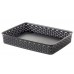 CURVER Košík na pečivo RATTAN Y STYLE A4, 6 x 26,2 x 35,8 cm, černý, 00095-101