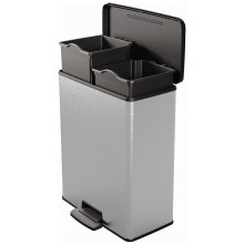 BAZAR CURVER DECO BIN DUO 26L+26L Odpadkový koš 48,6 x 31,6 x 61,5 cm stříbrný 01129-C70 POŠKOZENÝ!!