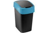 CURVER FLIP BIN 9L Odpadkový koš 35 x 18,9 x 23,5 cm černá/modrá 02170-280