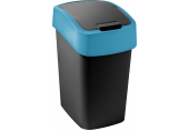 CURVER FLIP BIN 9L Odpadkový koš 35 x 18,9 x 23,5 cm černá/modrá 02170-280