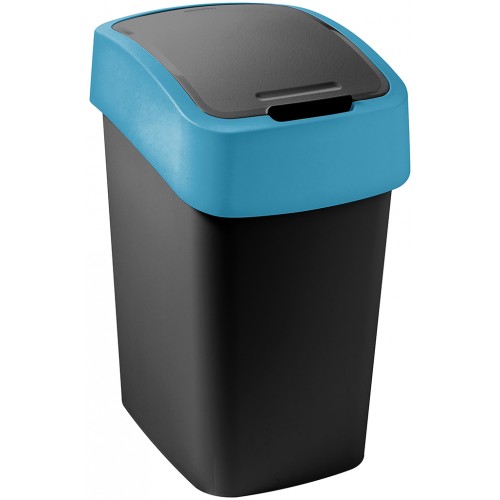CURVER FLIP BIN 9L Odpadkový koš 35 x 18,9 x 23,5 cm černá/modrá 02170-280