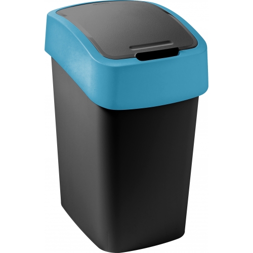 CURVER FLIP BIN 9L Odpadkový koš 35 x 18,9 x 23,5 cm černá/modrá 02170-280