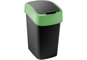 CURVER FLIP BIN 9L Odpadkový koš 35 x 18,9 x 23,5 cm černá/zelená 02170-847