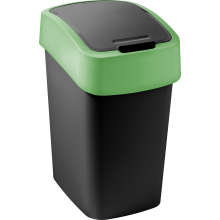 CURVER FLIP BIN 9L Odpadkový koš 35 x 18,9 x 23,5 cm černá/zelená 02170-847