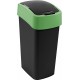 CURVER FLIP BIN 45L Odpadkový koš 65,3 x 29,4 x 37,6 cm černá/zelená 02172-847