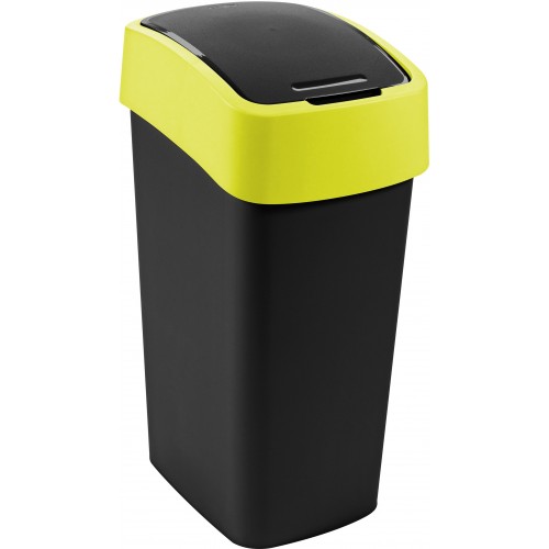 CURVER FLIP BIN 45L Odpadkový koš 65,3 x 29,4 x 37,6 cm černá/žlutá 02172-E64