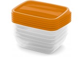 CURVER VEDO Set 5x0,5L dózy, 16x12x5cm, oranžová 03507-175