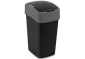 CURVER FLIP BIN 25L Odpadkový koš 47 x 26 x 34 cm černá/stříbrná 02171-Y09