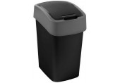 CURVER FLIP BIN 10L Odpadkový koš 35 x 18,9 x 23,5 cm černá/stříbrná 02170-Y09
