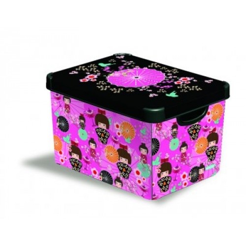CURVER box úložný dekorativní L JAPANESE GIRLS, 39,5 x 24 x 29,5 cm, 04711-J13