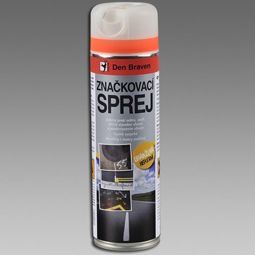 DEN BRAVEN Značkovací sprej 500 ml, reflexní oranžová TP00006