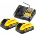 DeWALT DCB1104H2 PowerStack Sada akumulátorů 18V (2x5,0Ah) + nabíječka