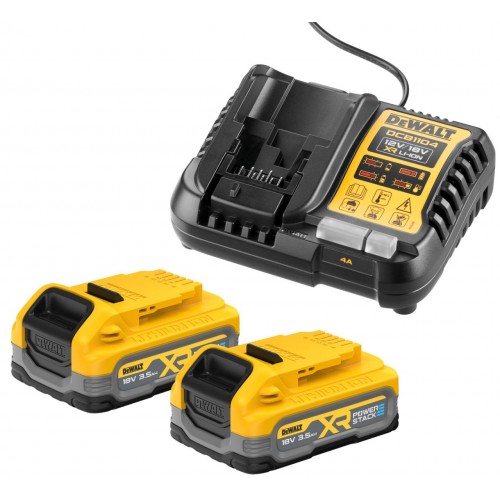 DeWALT DCB1104S2 PowerStack Sada akumulátorů (18V/2x3,5Ah) + nabíječka DeWALT DCB1104S2 PowerStack Sada akumulátorů (18V/2x3,5Ah) + nabíječka
