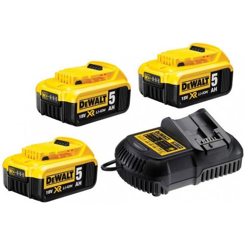 DeWALT DCB115P3 Sada XR nabíječka DCB115 + 18V 3x5,0Ah