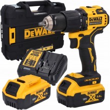 DeWALT DCD709P2T Aku příklepový vrtací šroubovák 65Nm (18V/ 2x5,0Ah) v kufru Tstak