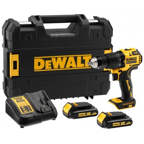 DeWALT DCD709S2T Aku příklepová vrtačka/šroubovák XR (65Nm/18V/2x1,5Ah) kufr Tstak