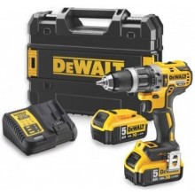 VÝPRODEJ DeWALT DCD796P2 Bezuhlíková příklepová vrtačka XR (70Nm/18V/2x5,0 Ah) kufr Tstak PO SERVISE, POUŽITO!!