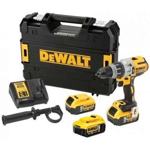 DeWALT DCD996P3 Aku bezuhlíková vŕtačka s příklepem XR (95Nm/18V/3x5,0Ah) kufr Tstak