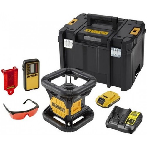 DeWALT DCE074D1R Aku Samonivelační Rotační laser s olovnicí,červený paprsek (18V/2,0Ah)