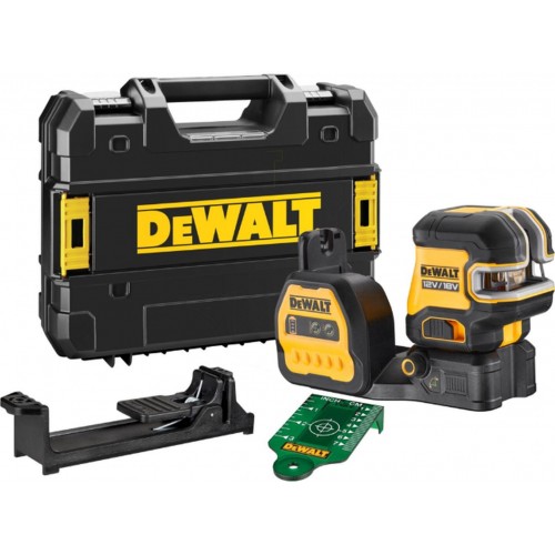 DeWALT DCE822NG18 Aku křížový laser s olovnicí, zelený paprsek, XR (18V/bez aku)kufr Tstak