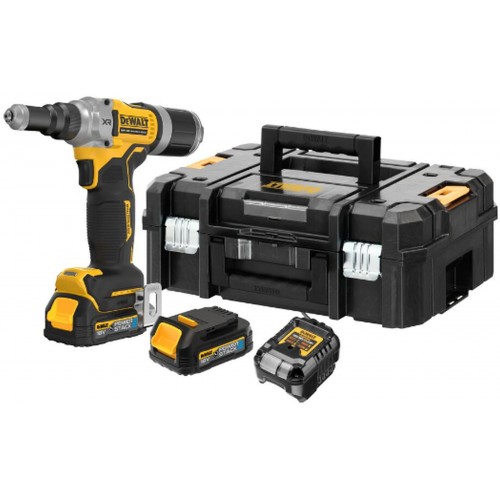 DeWALT DCF414E2GT Aku nýtovačka 6.3mm (18V/2x1,7Ah PowerStack) Tstak