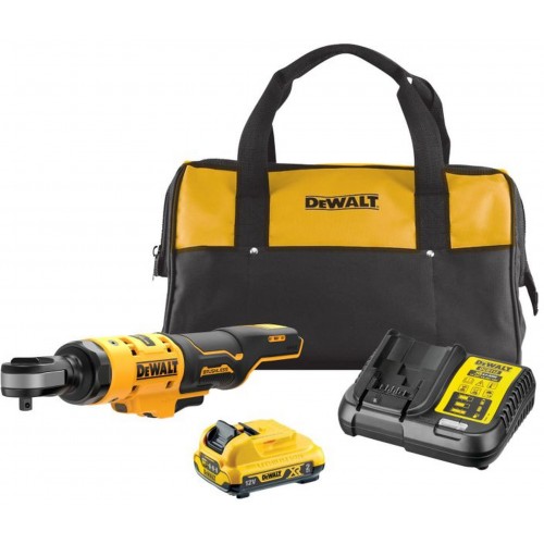 DeWALT DCF503D1 Aku ráčna s otevřenou hlavou 3/8" XR (12V/1x2,0Ah) Taška