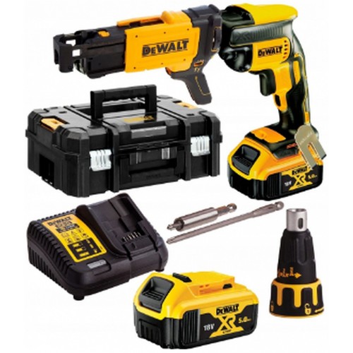 DeWALT DCF620P2K Aku šroubovák na sádrokarton (2x5,0Ah/18V) +DCF6202 zásobník na vruty