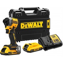 DeWALT DCF850D2T Aku rázový utahovák 1/4" (205Nm/18V/2x2,0Ah) kufr Tstak