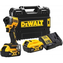 DeWALT DCF850P2T Aku rázový utahovák 1/4" (205Nm/18V/2x5,0Ah) kufr Tstak