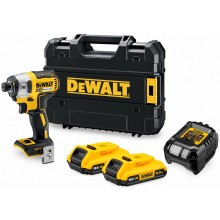 DeWALT DCF887D2 Aku rázový uťahovák (1/4"/205Nm) XR (18V/2x2,0Ah) Tstak