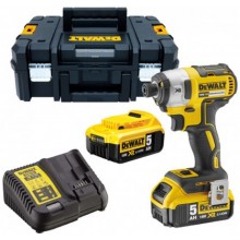 DeWALT DCF887P2 Aku Rázový utahovák 1/4" s 3 převodovými stupni (205Nm/18V/2x5,0Ah) kufr Tstak