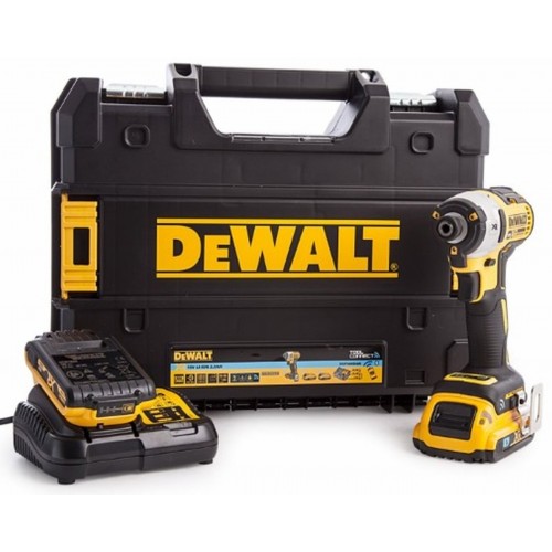 DeWALT Aku Rázový utahovák 1/4, Tool Connect 18V XR Li-Ion 2x 5,0 Ah, v kufru DCF888P2B