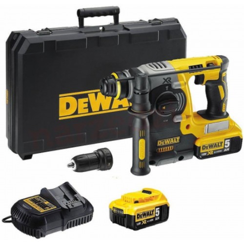 DeWALT DCH274P2 Aku kombinované kladivo SDS-plus + sklíčidlo (2,1J/18V/2x5,0Ah) kufr