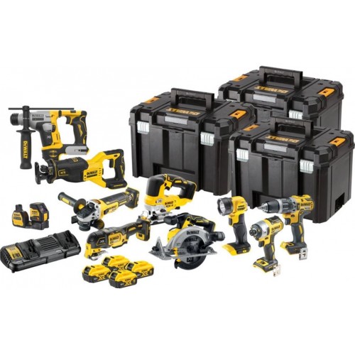 DeWALT DCK1012P4T Sada 10ks nářadí s bezuhlíkovým motorem (18V/4x5Ah + 3x Tsak) DeWALT DCK1012P4T Sada 10ks nářadí s bezuhlíkovým motorem (18V/4x5Ah + 3x Tsak)