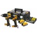 DeWALT DCK2050E2T Aku Kombo sada 18V (2x1,7Ah Powerstack) kufr Tstak