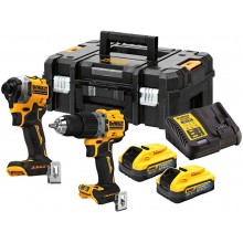 DeWALT DCK2050H2T Combo sada (DCD800+DCG405+DCB115+18V/5,0Ah PowerStack)kufr Tstak