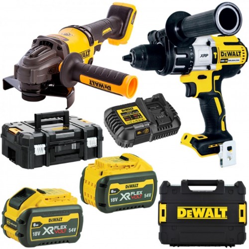 DeWALT DCK2055T2T Aku Sada 54V (DCG414 + DCD996 + 2 x 6,0Ah + DCB118 + 2 x TSTAK II)