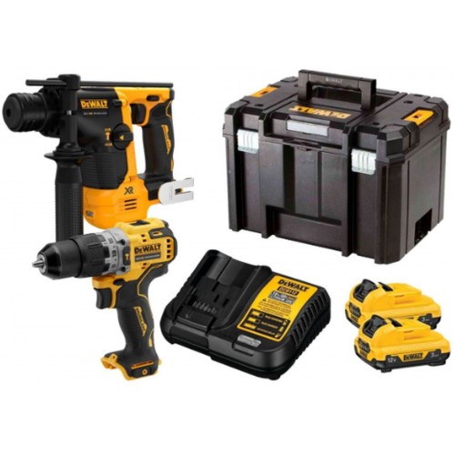 DeWALT DCK2102L2T Kombo sada (DCH072+DCD706 +DCB124+DCB115)Tstak