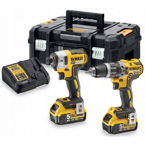 VÝPRODEJ DeWALT DCK266P2T 18V XR kombo sada (DCD796,DCF887,2 x DCB184, DCB115, TSTAK II) POŠKOZENÝ KUFR!!