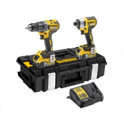 DeWALT DCK266P2 Aku. sada vrtačka DCD796 +rázový utahovák DCF887 1/4" (18V/2x5,0Ah)+Tough System