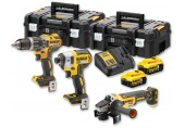 DeWALT DCK384P2T Aku sada nářadí (DCD796+DCF887+DCG405+18V/2x5,0Ah) 2xTstak