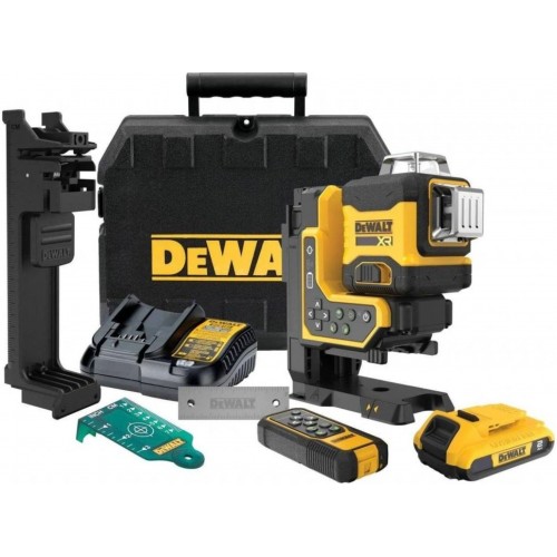 DeWALT DCLE34035D1 Aku multi laser 3x360° zelený s dalkovým ovládáním (18V/2,0Ah) T-stak