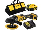 DeWALT DCM849P2 Aku rotační leštička 125-180 mm XR (18V/2x5,0Ah) Taška