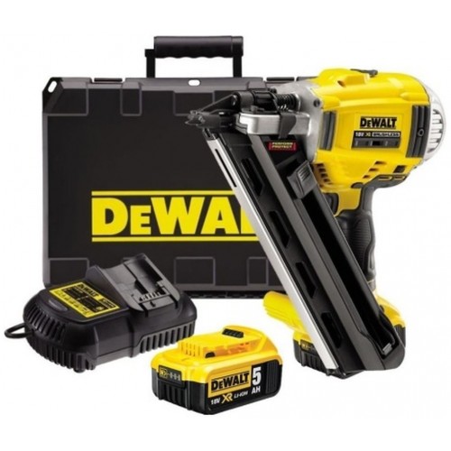 DeWALT DCN692P2 Aku hřebíkovačka 90 mm XR (18V/2x5,0Ah) Kufr