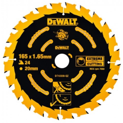 DeWALT DT10300 Pilový kotouč Extreme 165 x 20 mm, 24 zubů, ATB 18°