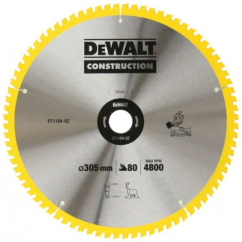 DeWALT DT1184 Pilový kotouč 305 x 30 mm, 80 zubů, ATB 5°