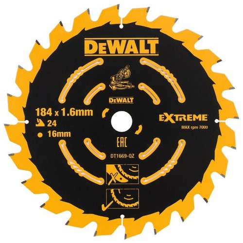 DeWALT DT1669 Pilový kotouč 184x16mm 24zubů ABT +7°